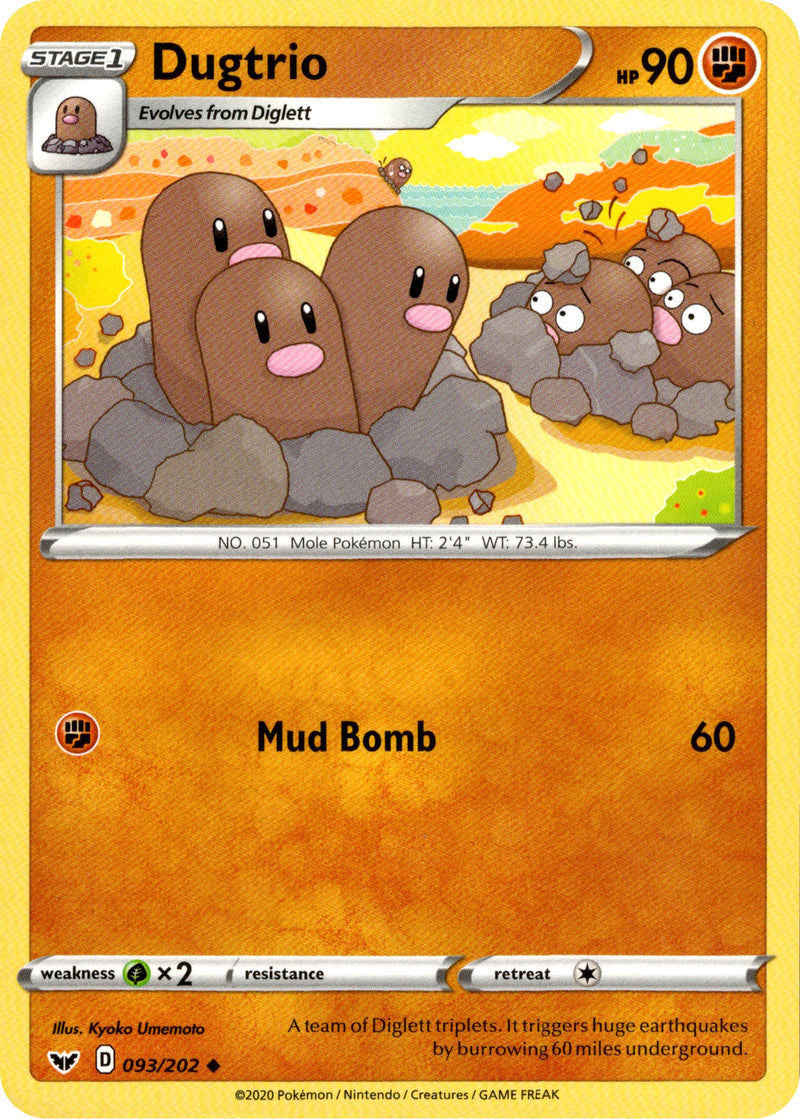 Dugtrio - 93/202 - Sword & Shield - Card Cavern