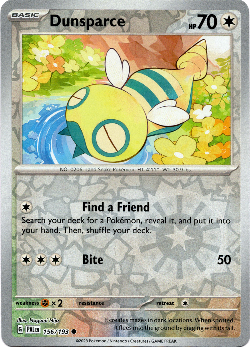 Dunsparce - 156/193 - Paldea Evolved - Reverse Holo - Card Cavern