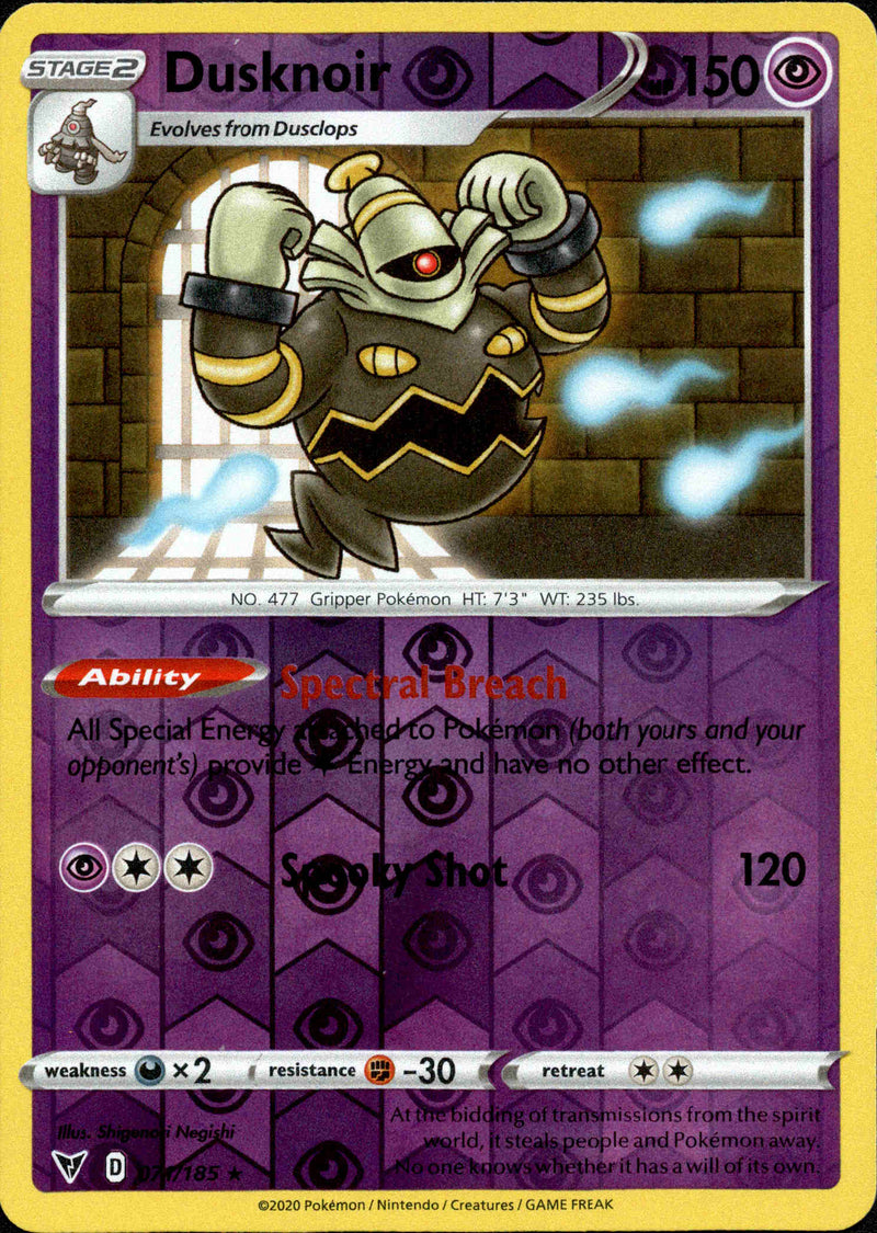 Dusknoir - 071/185 - Vivid Voltage - Reverse Holo - Card Cavern