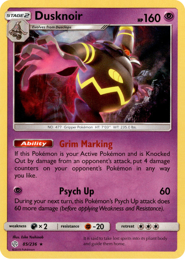 Dusknoir - 85/236 - Cosmic Eclipse - Holo - Card Cavern