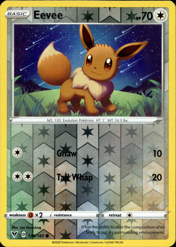 Eevee - 130/185 - Vivid Voltage - Reverse Holo - Card Cavern