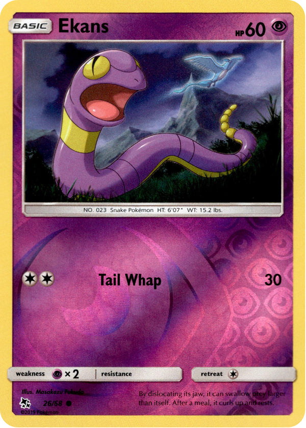 Ekans - 26/68 - Hidden Fates - Reverse Holo - Card Cavern