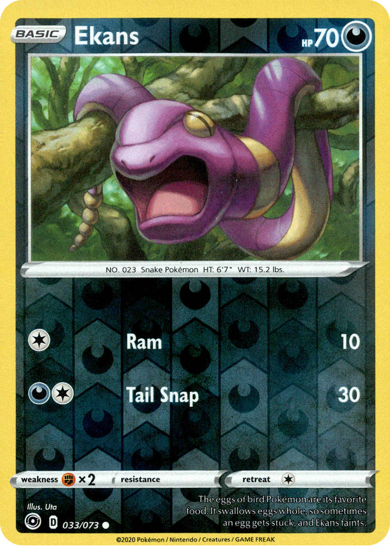 Ekans - 33/73 - Champion's Path - Reverse Holo - Card Cavern