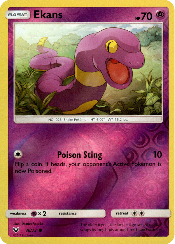 Ekans - 36/73 - Shining Legends - Reverse Holo - Card Cavern