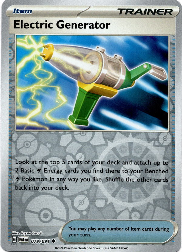 Electric Generator - 079/091 - Paldean Fates - Reverse Holo - Card Cavern