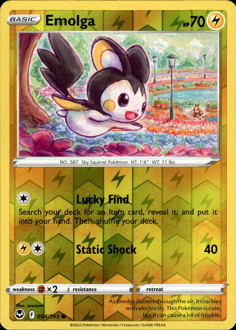 Emolga - 054/195 - Silver Tempest - Reverse Holo - Card Cavern