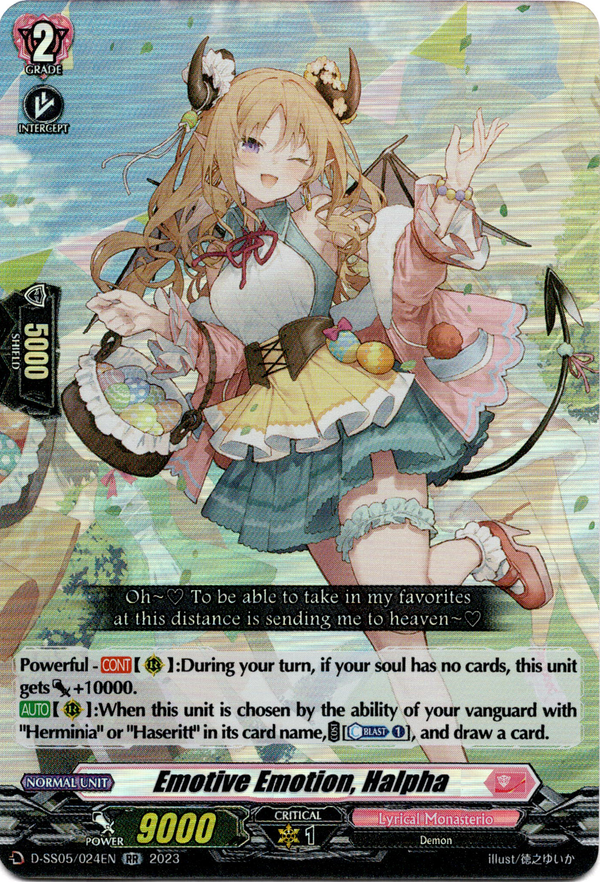 Emotive Emotion, Halpha - D-SS05/024EN - Festival Booster 2023 - Card Cavern