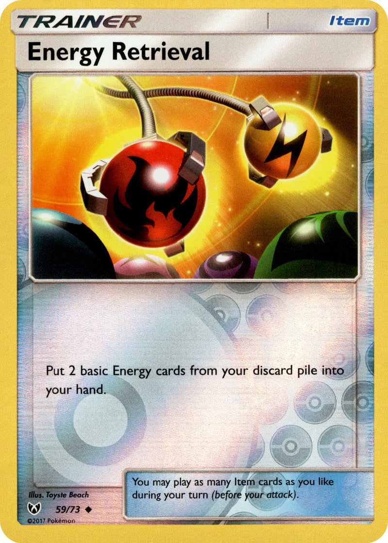 Energy Retrieval - 59/73 - Shining Legends - Reverse Holo - Card Cavern