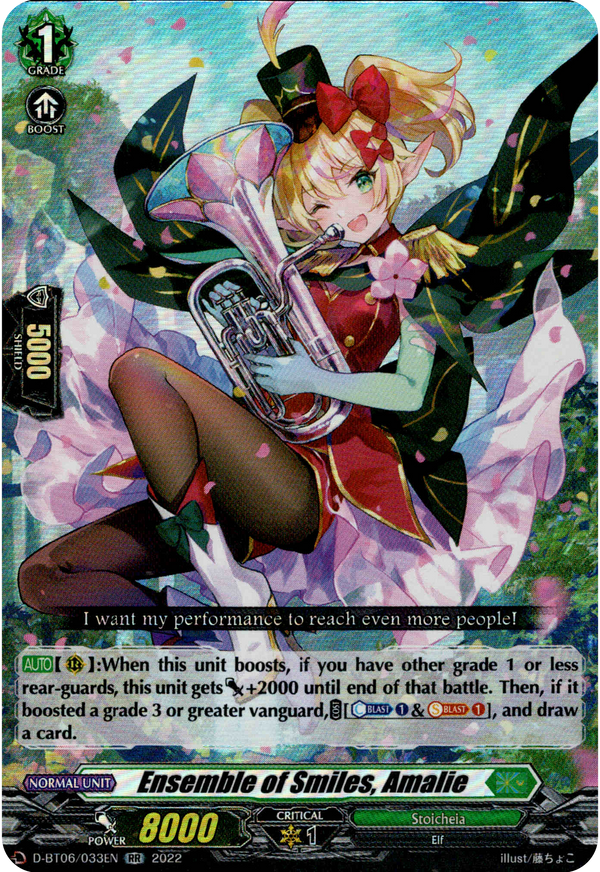 Ensemble of Smiles, Amalie - D-BT06/033EN - Blazing Dragon Reborn - Card Cavern