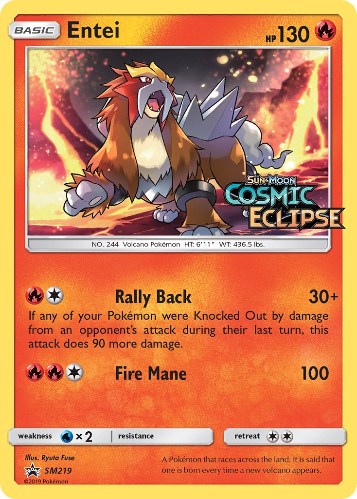 Entei Prerelease - SM219 - Sun & Moon Promo - Card Cavern