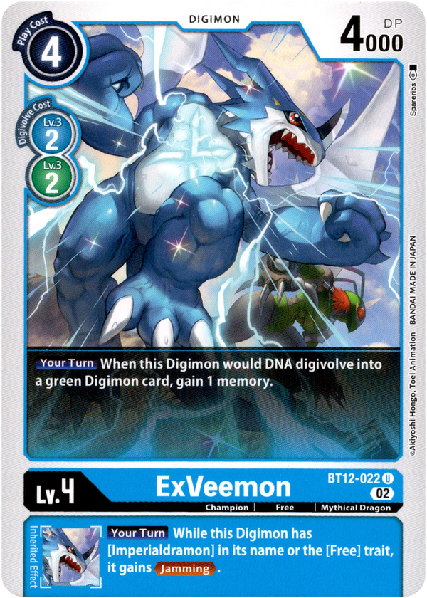 ExVeemon - BT12-022 U - Across Time - Card Cavern