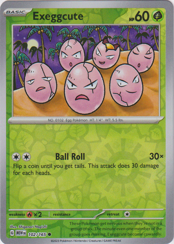 Exeggcute - 102/165 - Scarlet & Violet 151 - Reverse Holo - Card Cavern