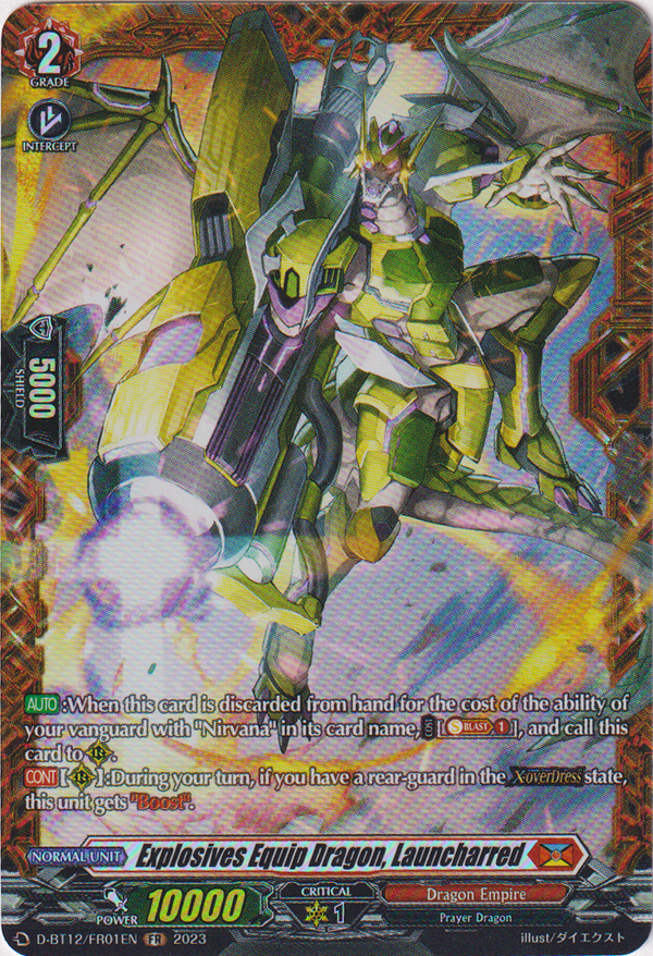 Explosives Equip Dragon, Launcharred - D-BT12/FR01EN - Evenfall Onslaught - Card Cavern