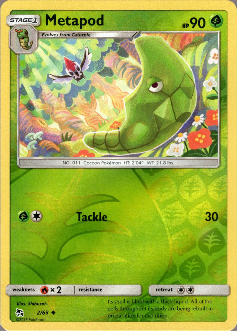 Metapod - 2/68 - Hidden Fates - Reverse Holo - Card Cavern