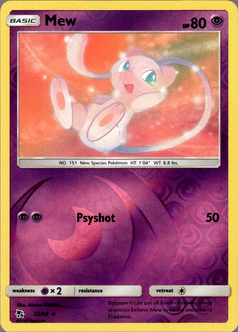 Mew - 32/68 - Hidden Fates - Reverse Holo - Card Cavern