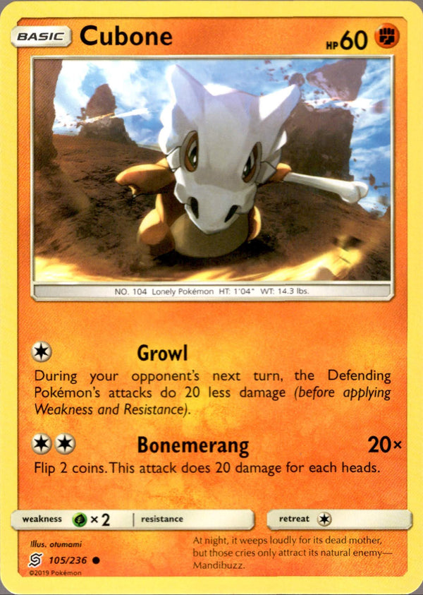 Cubone - 105/236 - Unified Minds - Card Cavern