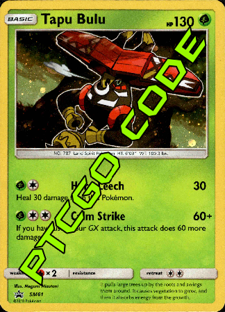 Tapu Bulu SM61 PTCGO Code - Card Cavern