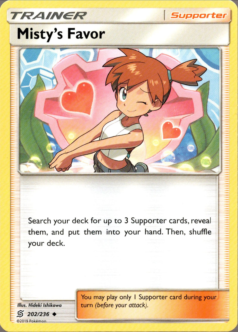 Misty's Favor - 202/236 - Unified Minds - Card Cavern