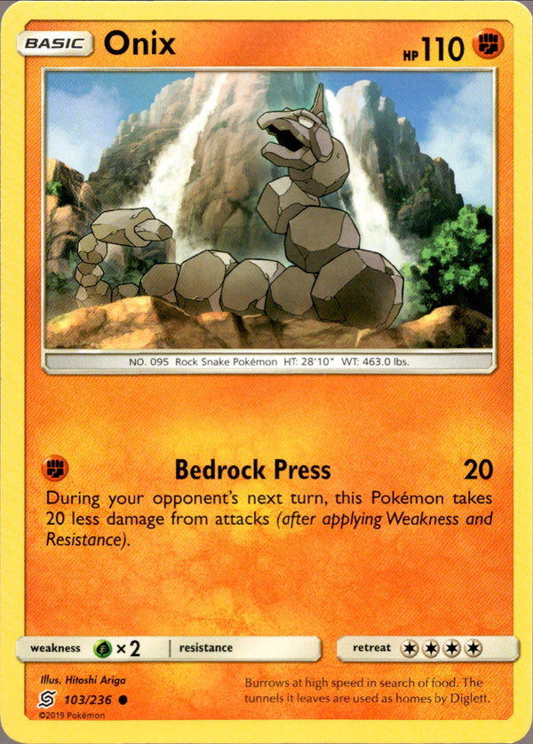 Onix 138/264 Non Holo Common Fusion Strike Pokemon Card NM