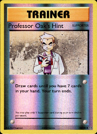 Professor Oak's Hint - 84/108 - Evolutions - Reverse Holo - Card Cavern