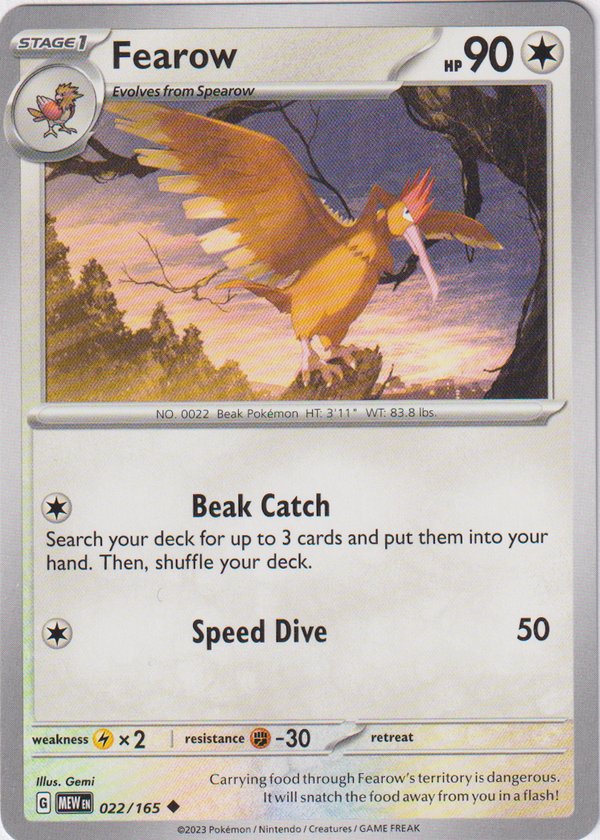 Fearow - 022/165 - Scarlet & Violet 151 - Card Cavern