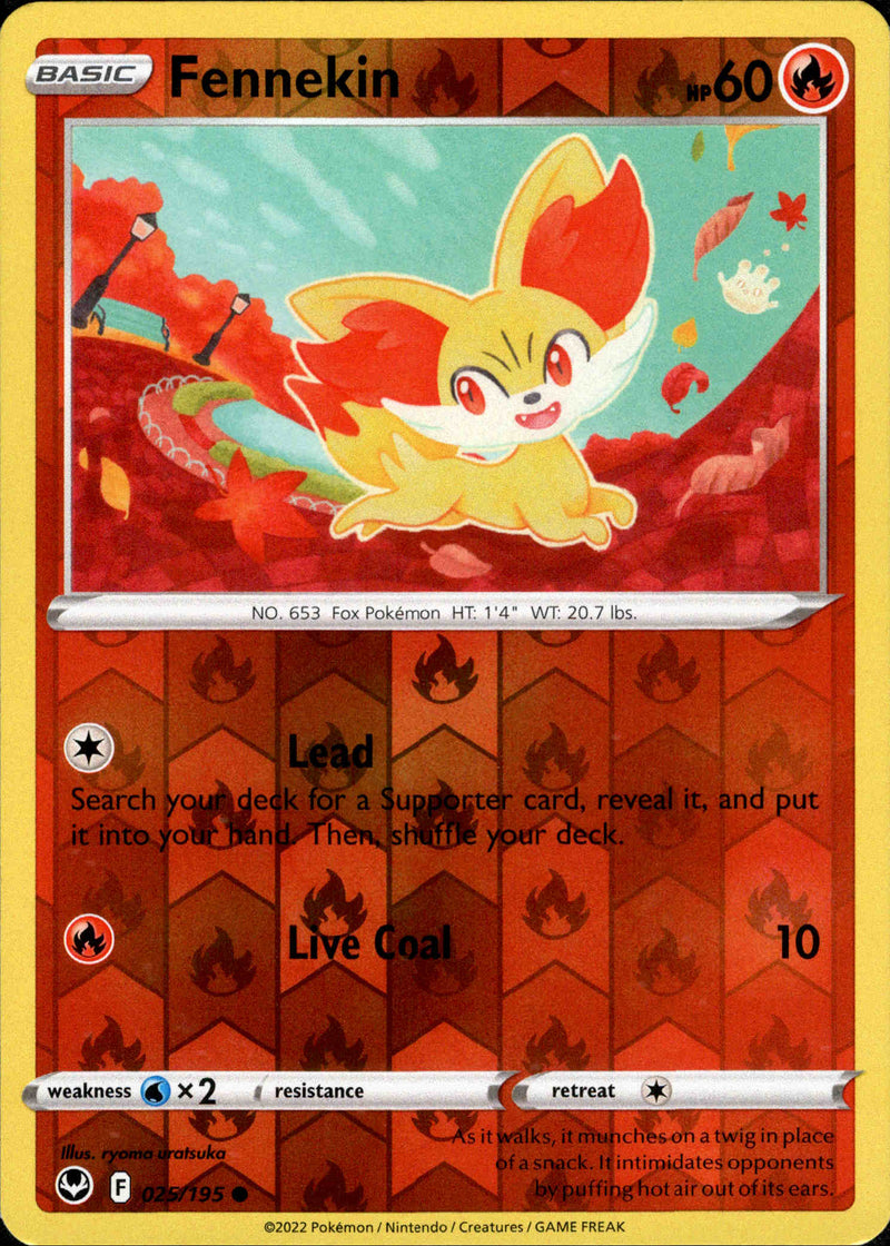 Fennekin - 025/195 - Silver Tempest - Reverse Holo - Card Cavern