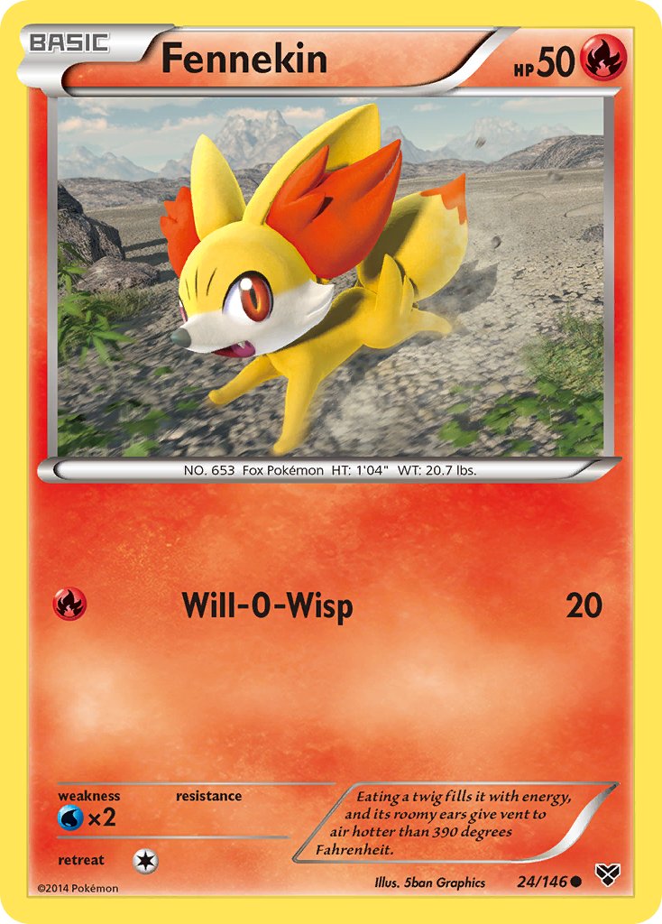 Fennekin - 24/146 - XY Base - Card Cavern