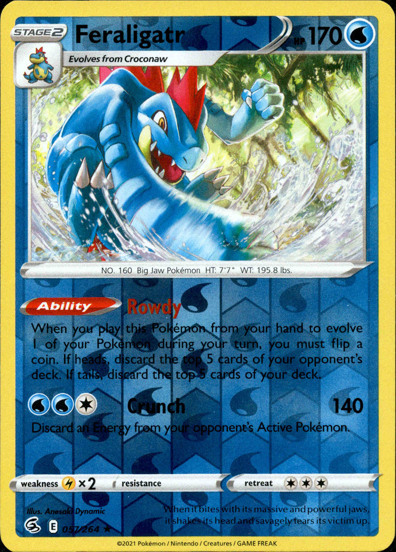 Feraligatr - 057/264 - Fusion Strike - Reverse Holo - Card Cavern