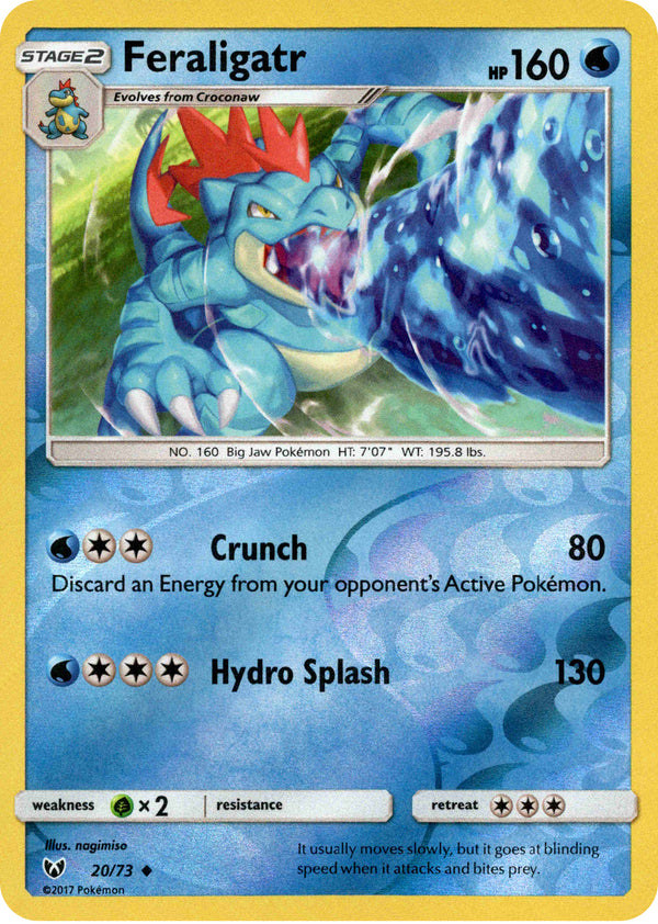 Feraligatr - 20/73 - Shining Legends - Reverse Holo - Card Cavern