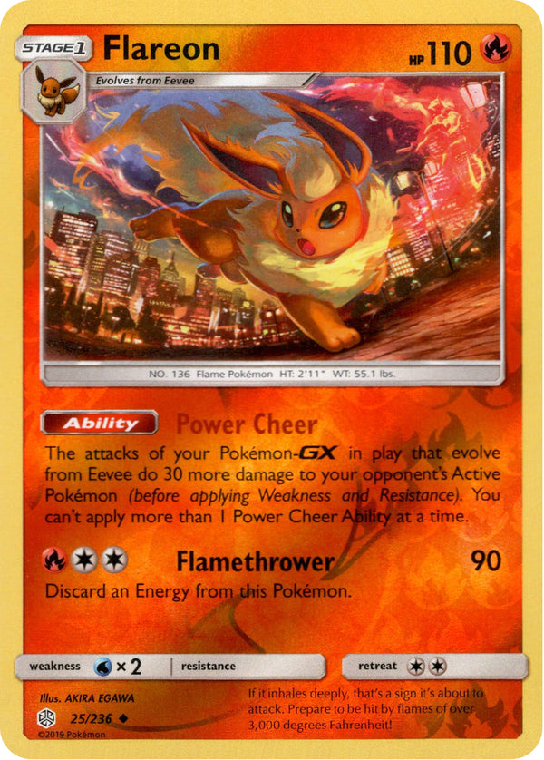 Flareon - 25/236 - Cosmic Eclipse - Reverse Holo - Card Cavern