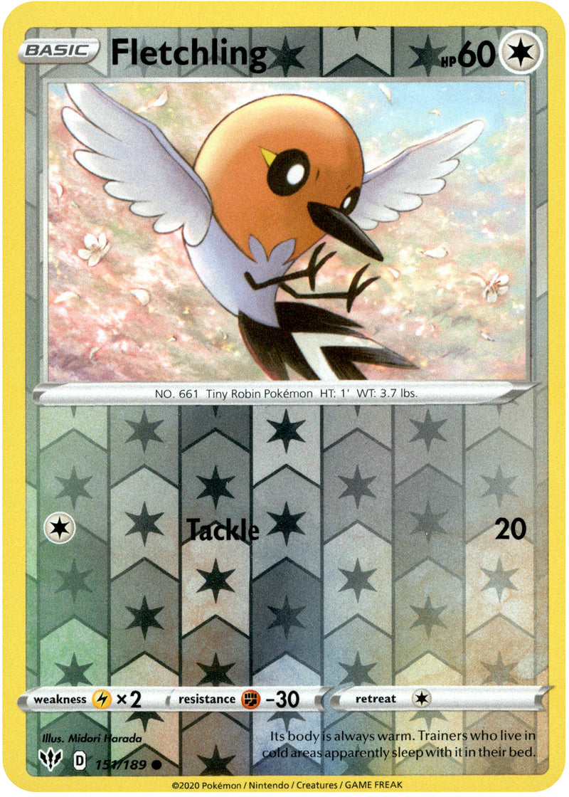 Fletchling - 151/189 - Darkness Ablaze - Reverse Holo - Card Cavern