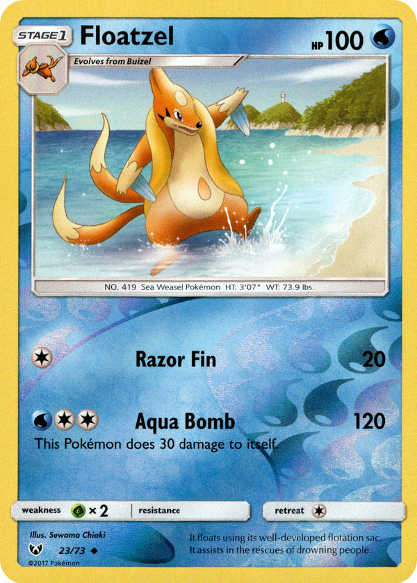 Floatzel - 23/73 - Shining Legends - Reverse Holo - Card Cavern