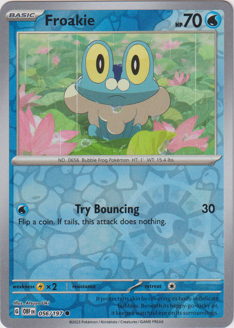 Froakie - 056/197 - Obsidian Flames - Reverse Holo - Card Cavern