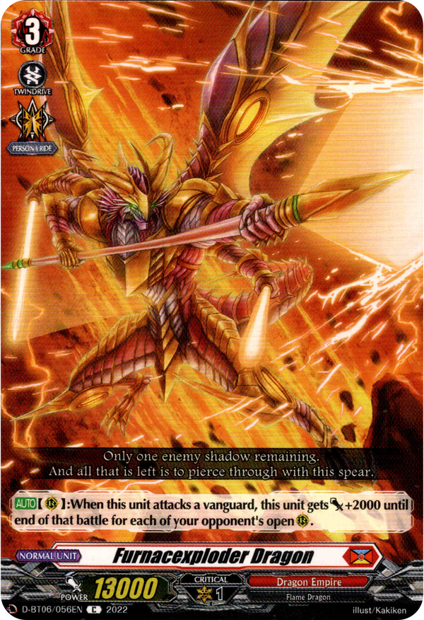 Furnacexploder Dragon - D-BT06/056EN - Blazing Dragon Reborn - Card Cavern