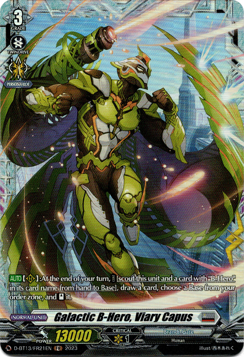 Galactic B-Hero, Viary Capus - D-BT13/FR21EN - Flight of Chakrabarthi - Card Cavern