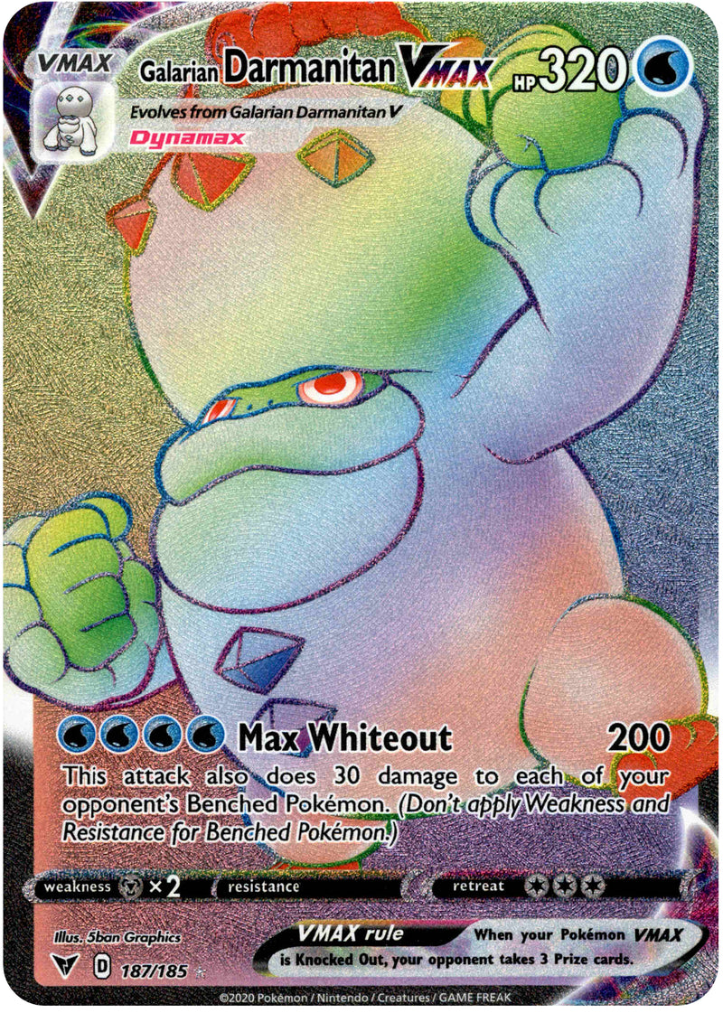 Galarian Darmanitan VMAX Hyper Rare - 187/185 - Vivid Voltage - Card Cavern