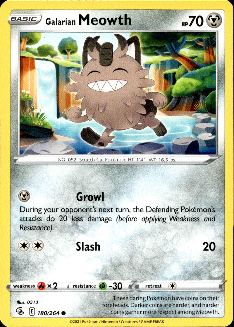 Galarian Meowth - 180/264 - Fusion Strike - Card Cavern