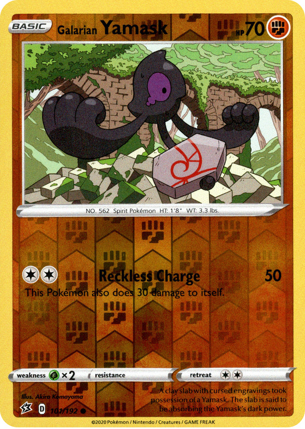 Galarian Yamask - 101/192 - Rebel Clash - Reverse Holo - Card Cavern