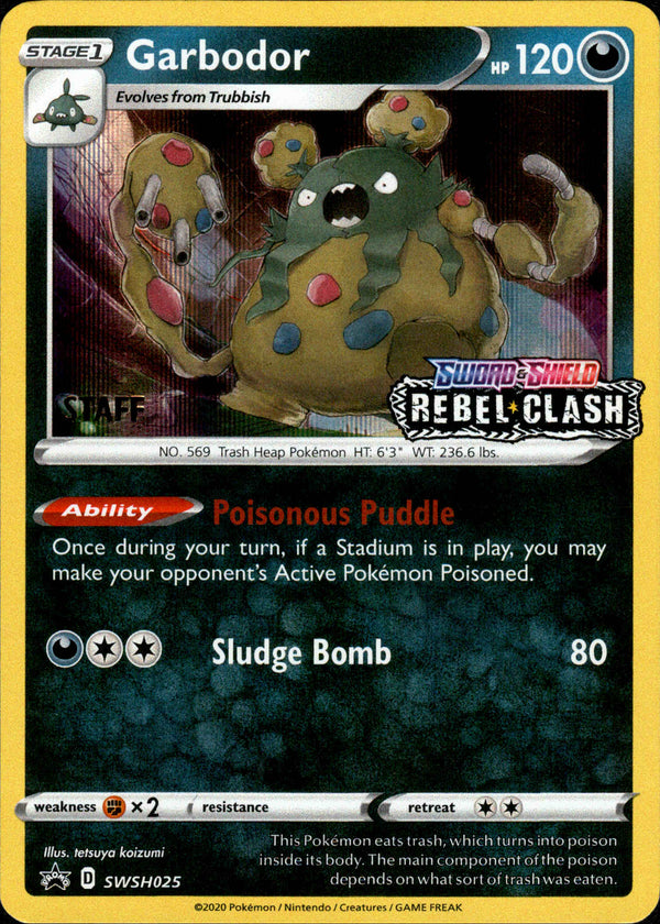 Garbodor Prerelease (Staff) - SWSH025 - Sword & Shield Promo - Card Cavern