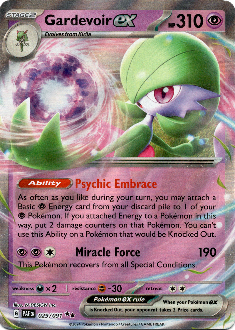 Gardevoir ex - 029/091 - Paldean Fates - Holo - Card Cavern