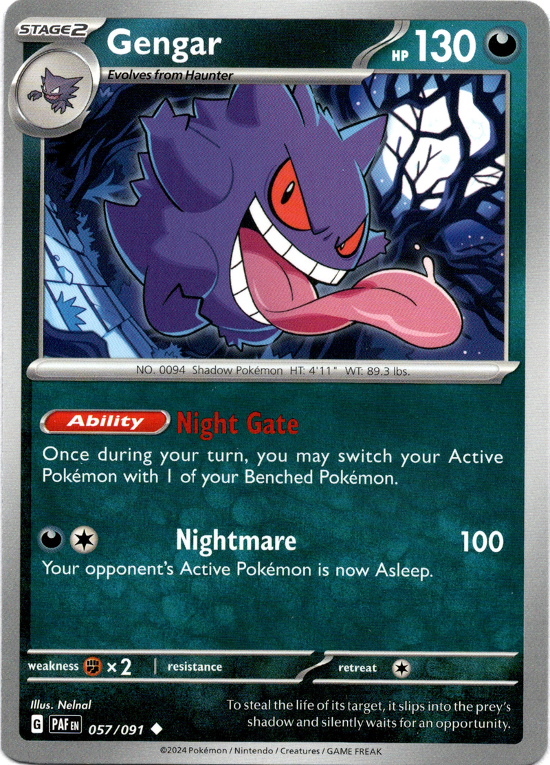 Gengar - 057/091 - Paldean Fates - Card Cavern