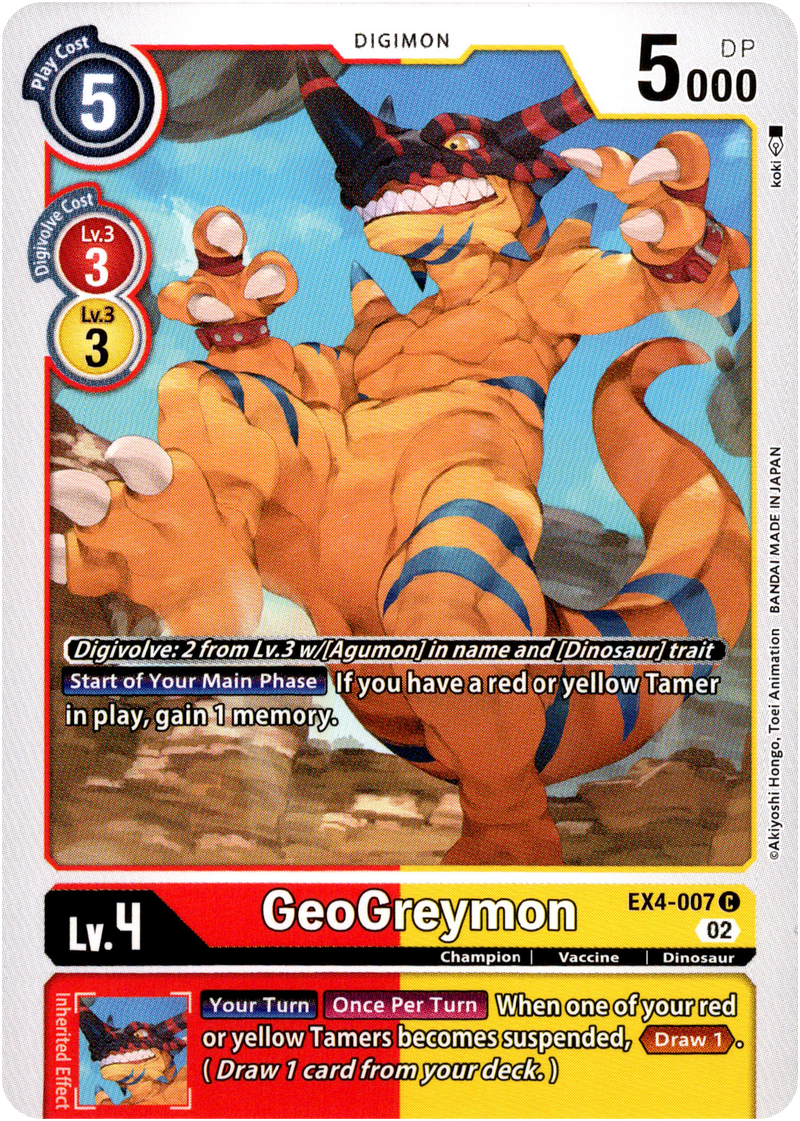 GeoGreymon - EX4-007 C - Alternative Being - Card Cavern