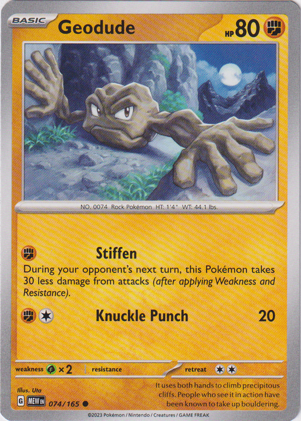 Geodude - 074/165 - Scarlet & Violet 151 - Card Cavern