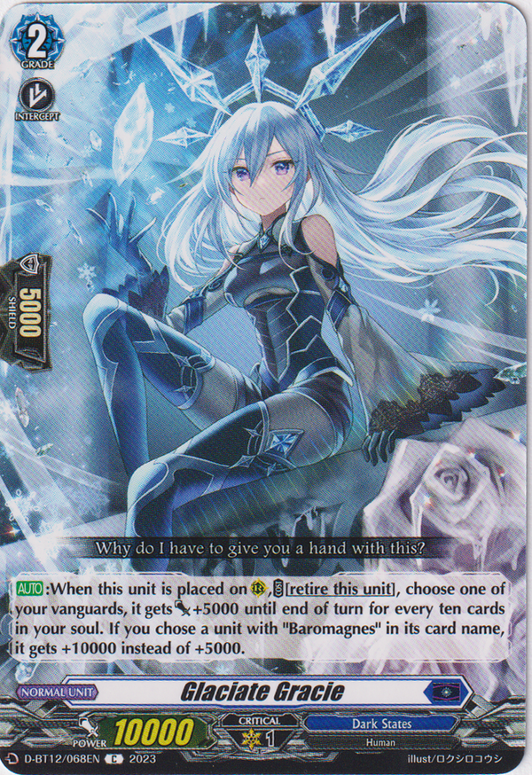 Glaciate Gracie - D-BT12/068EN - Evenfall Onslaught - Card Cavern