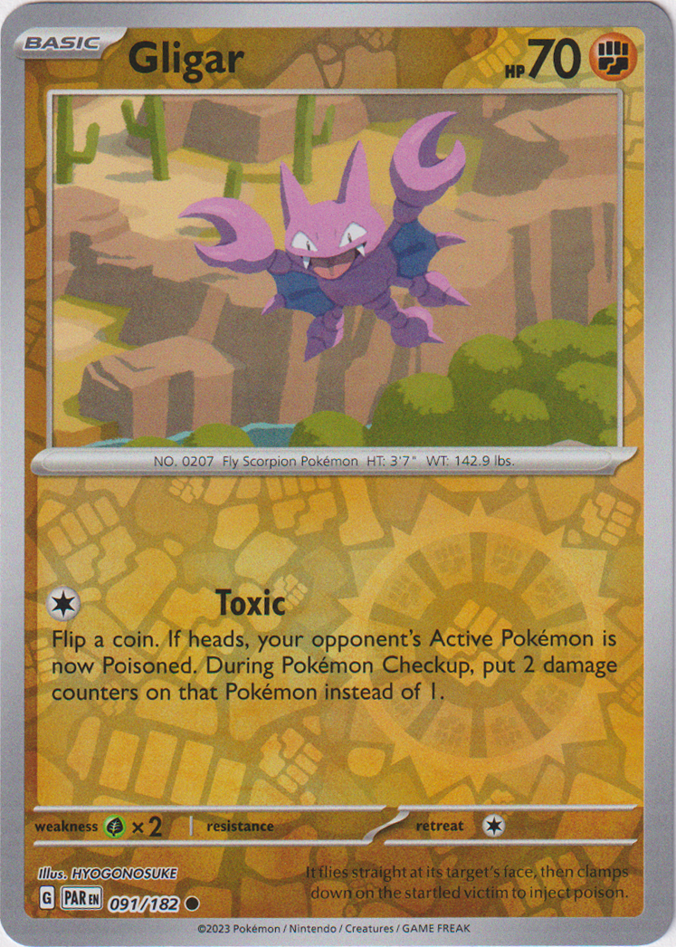 Gligar - 091/182 - Paradox Rift - Reverse Holo - Card Cavern