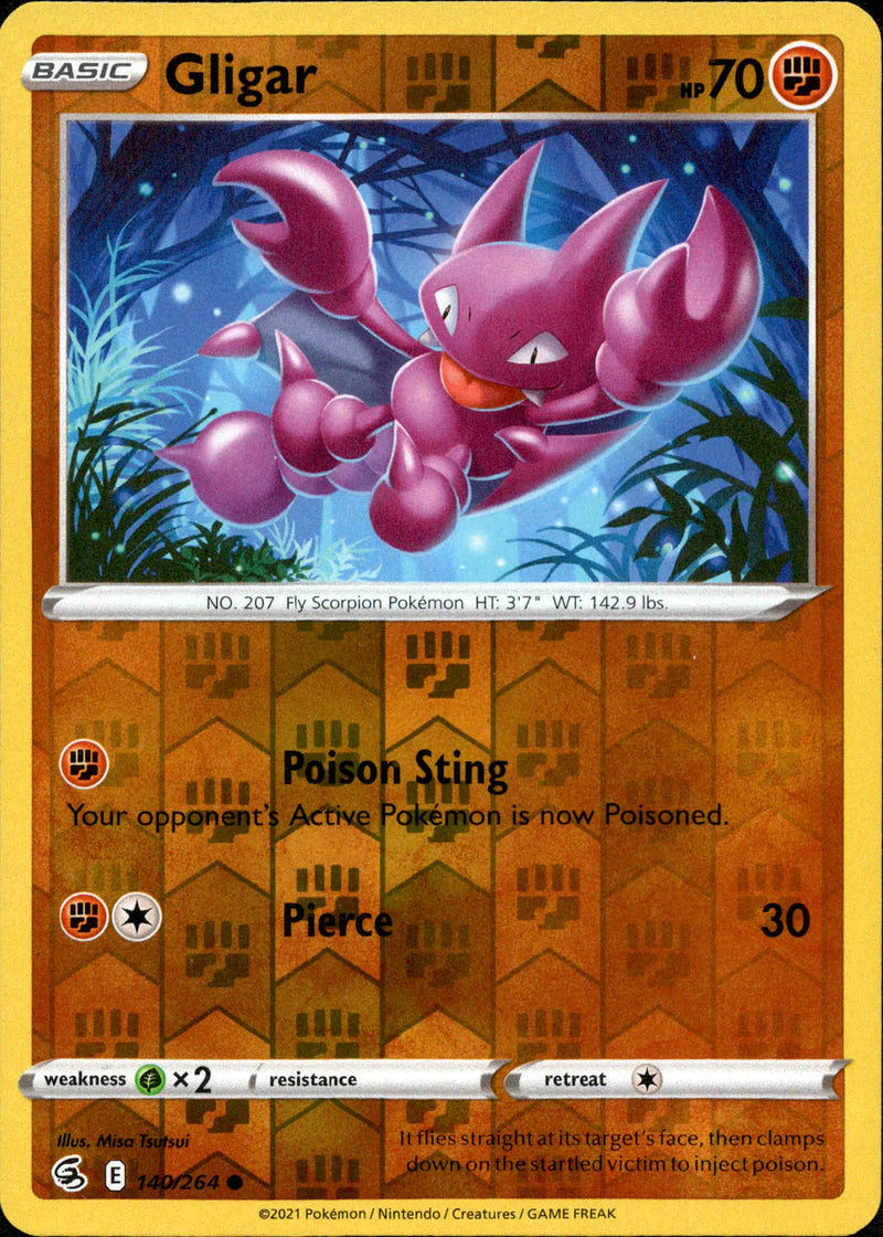 Gligar - 140/264 - Fusion Strike - Reverse Holo - Card Cavern