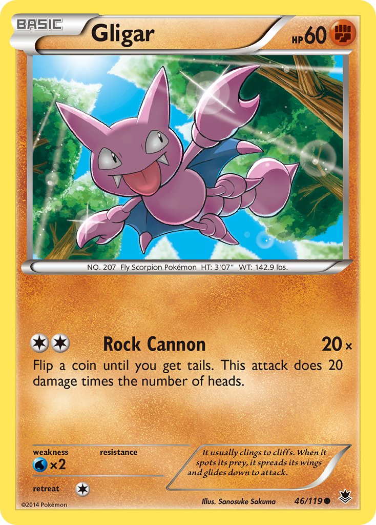 Gligar - 46/119 - Phantom Forces - Card Cavern