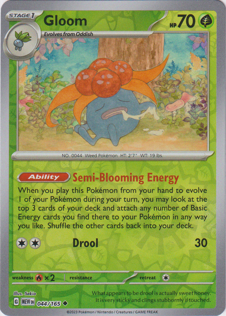 Gloom - 044/165 - Scarlet & Violet 151 - Reverse Holo – Card Cavern ...