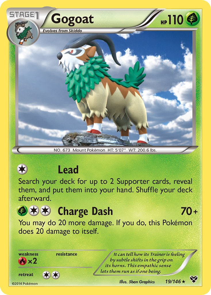 Gogoat - 19/146 - XY Base - Holo - Card Cavern