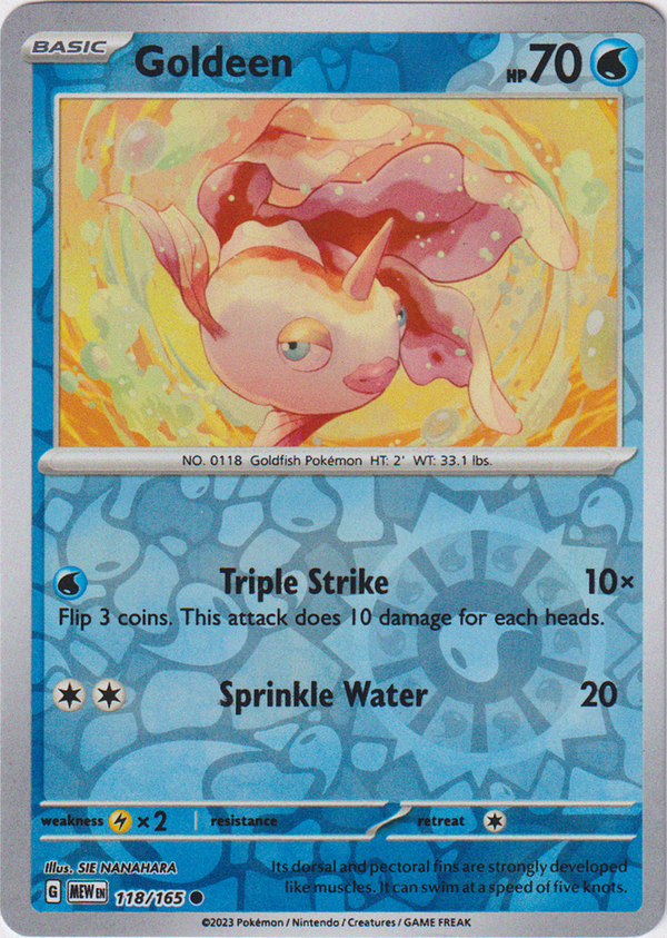 Goldeen - 118/165 - Scarlet & Violet 151 - Reverse Holo - Card Cavern